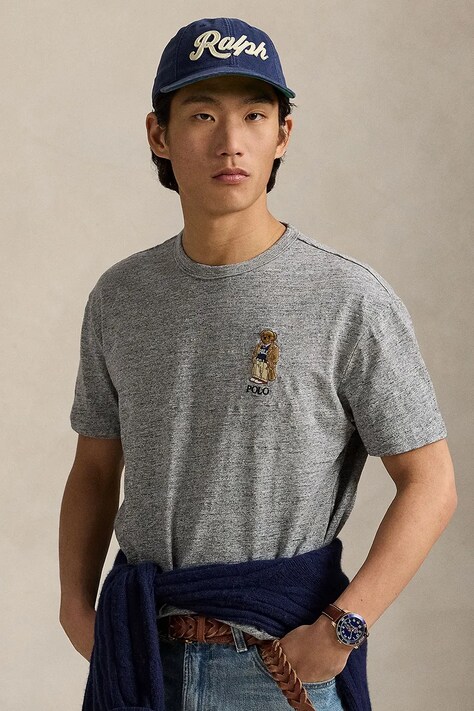 Polo Ralph Lauren t-shirt męski kolor szary 710971771