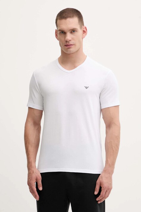 Emporio Armani Underwear t-shirt 2-pack męski kolor biały gładki EM000392 AF14132