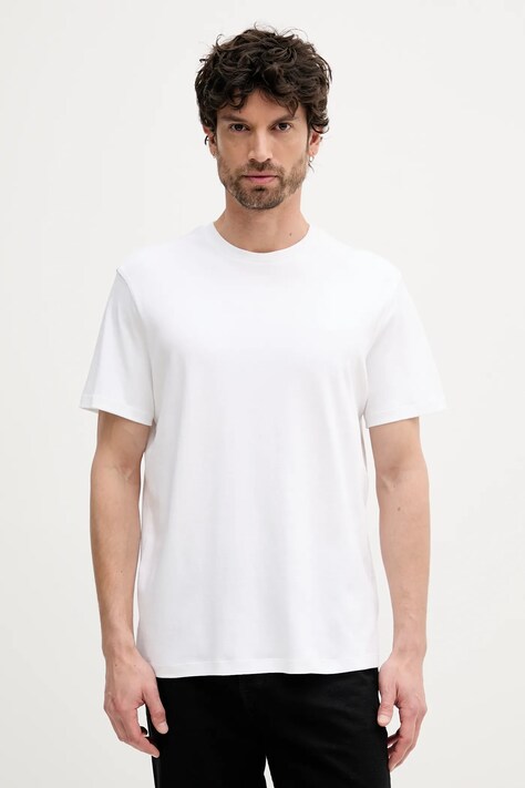Calvin Klein tricou din bumbac culoarea alb, uni, LV04LB275G