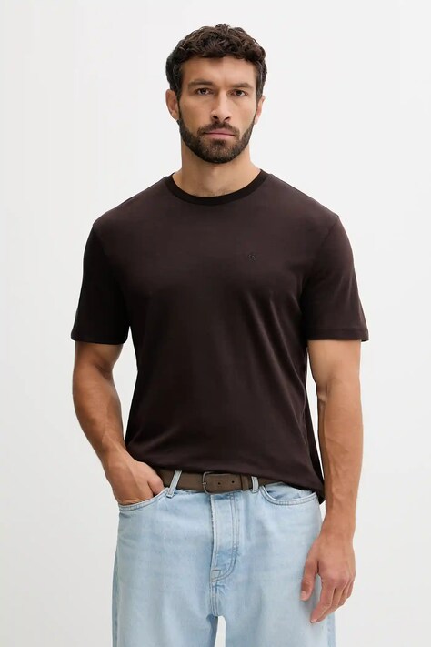 Calvin Klein tricou din bumbac culoarea alb, uni, LV04LB275G