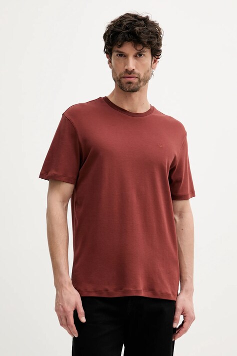 Calvin Klein tricou din bumbac culoarea rosu, uni, LV04LB275G