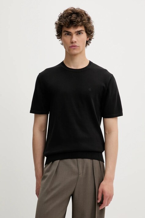 Calvin Klein tricou din bumbac culoarea negru, uni, LV04LC333G