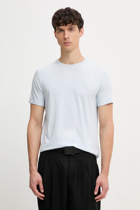 Calvin Klein тениска мъжка от памук с еластан бяла LV04LC240G