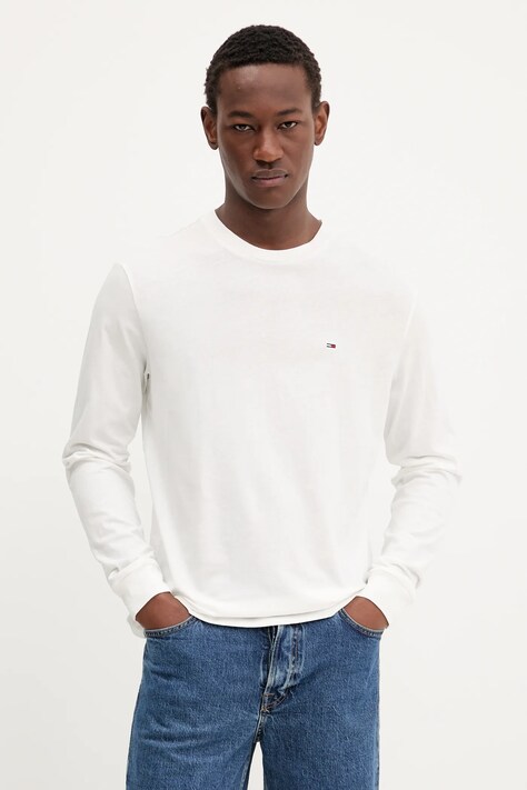 Tommy Jeans longsleeve 2-pack culoare negru, uni DM0DM22148