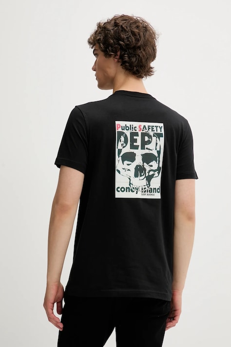 PS Paul Smith tricou din bumbac culoarea negru, cu imprimeu, M2R-010R-TP5260