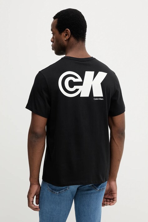 Μπλουζάκι Calvin Klein Jeans χρώμα: μαύρο, LV04RC835G