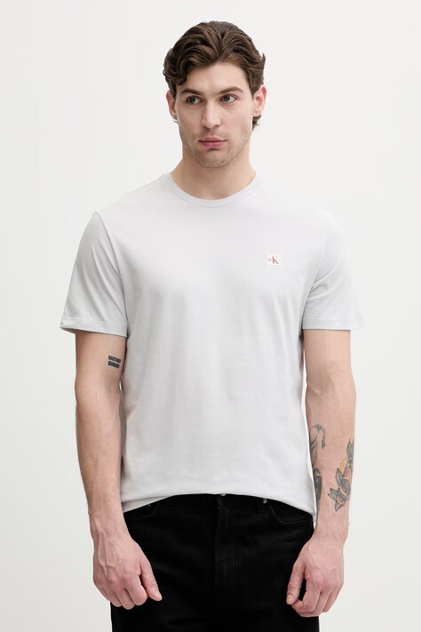 Calvin Klein Jeans T-shirt męski bawełniany biały LV04RC272G