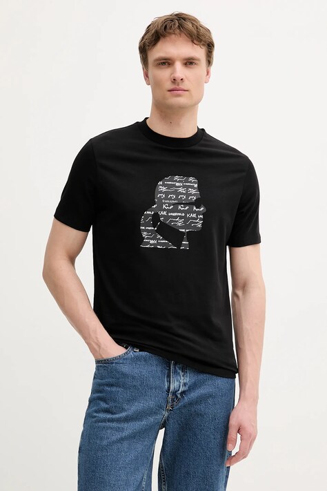 Karl Lagerfeld tricou culoarea negru, cu imprimeu, 553235.755042