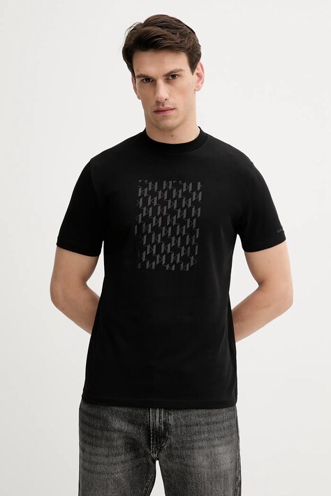 Karl Lagerfeld tricou culoarea negru, cu imprimeu, 553235.755037