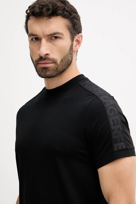 Karl Lagerfeld tricou culoarea negru, uni, 553235.755021