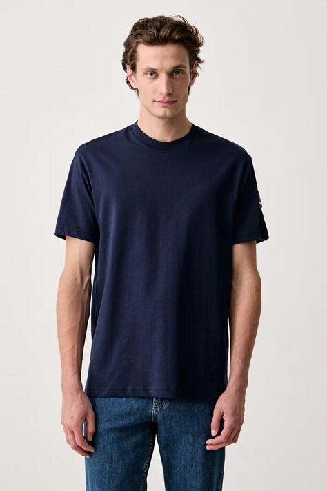 Karl Lagerfeld Jeans Tricou pentru bărbați din bumbac bleumarin A3M17003