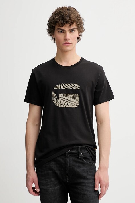 G-Star tricou din bumbac culoarea negru, cu imprimeu, D26041-C506