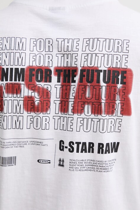 Бавовняна футболка G-Star — AW25-TSM05A, білий — фото 5