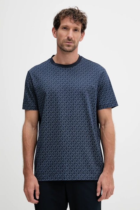 Michael Kors t-shirt bawełniany męski kolor granatowy wzorzysty CS5529A5KS