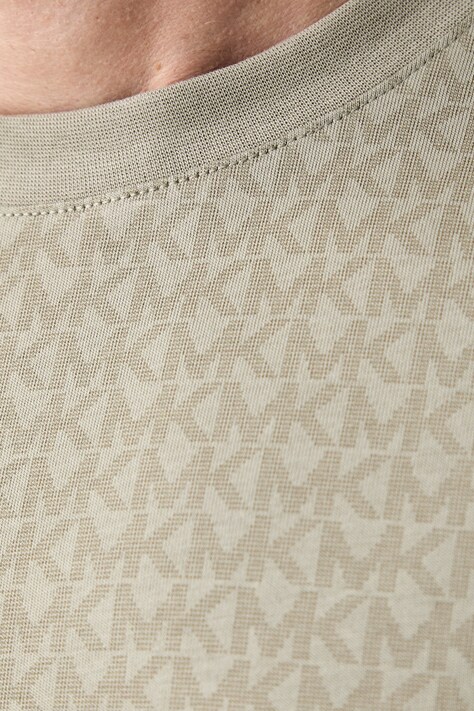 Michael Kors T-shirt męski bawełniany zielony CS5529A5KS