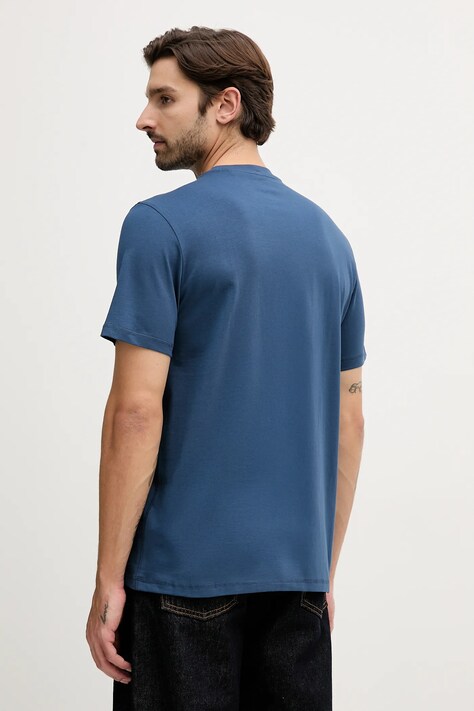 Guess t-shirt bawełniany męski kolor niebieski wzorzysty M5YI13 I3Z14