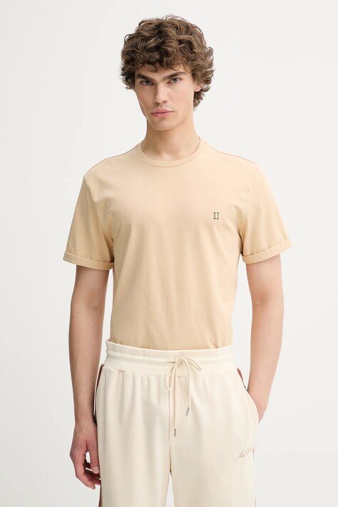 Les Deux tricou din bumbac Norregaard culoarea bej, uni, 1000201