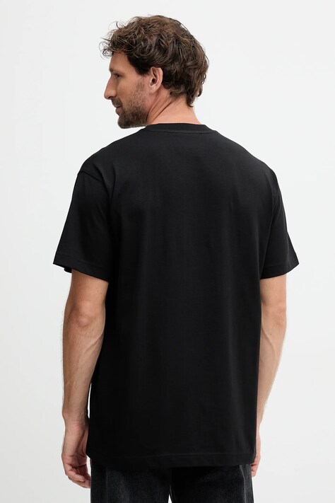 Versace Jeans Couture t-shirt bawełniany męski kolor czarny z nadrukiem 79GAHP02 CJ01P