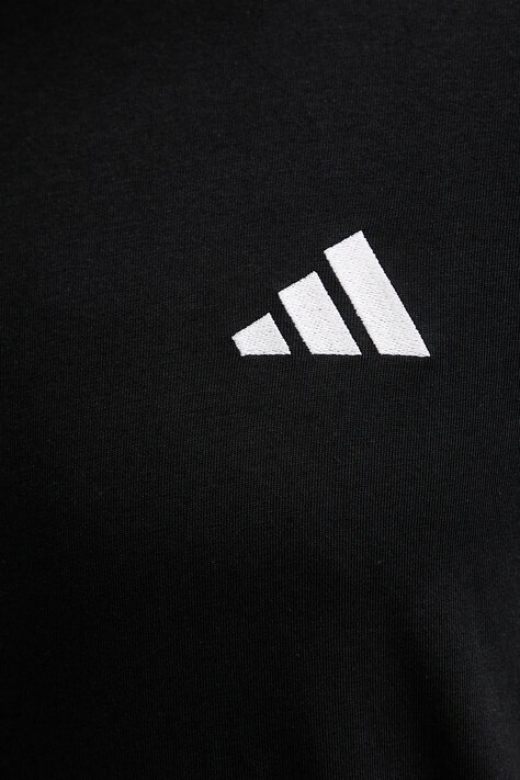 Бавовняна футболка adidas 3-Stripes — AW25-TSM08J, чорний — фото 5