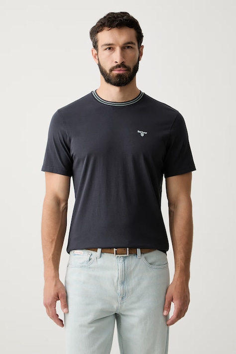 Barbour T-shirt męski bawełniany AUSTWICK granatowy MTS1000