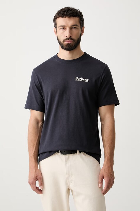 Barbour t-shirt ανδρικό βαμβακερό MOONWELL σκούρο μπλε MTS1465