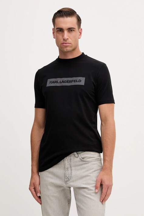 Karl Lagerfeld tricou culoarea negru, cu imprimeu, 554221.755035