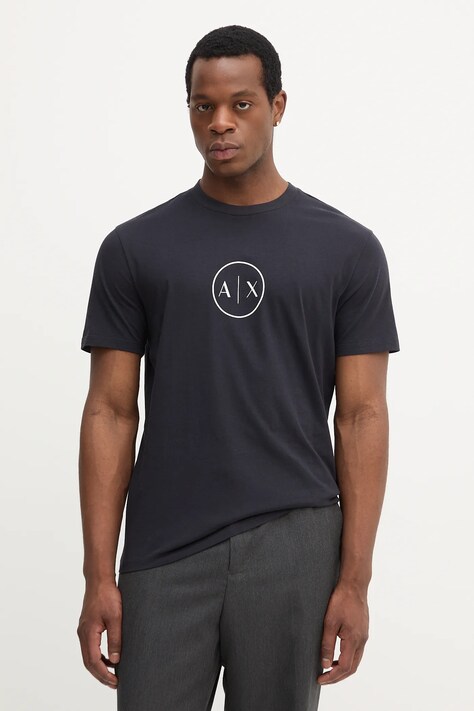 Armani Exchange t-shirt bawełniany męski kolor czarny z nadrukiem XM001853 AF10356