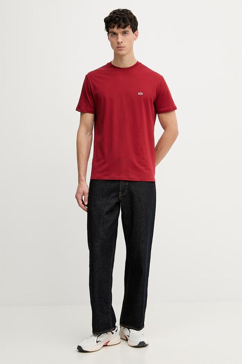 Armani Exchange футболка чоловіча бавовняна — AW25-TSM09N, червоний — фото 2