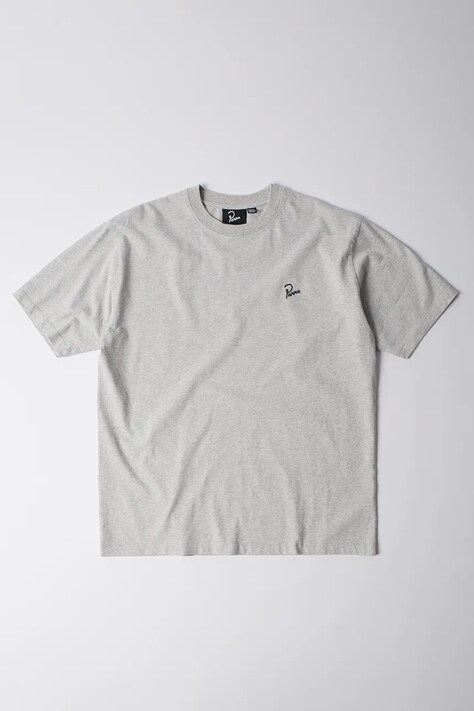 by Parra t-shirt bawełniany Signature męski kolor szary melanżowy 54116