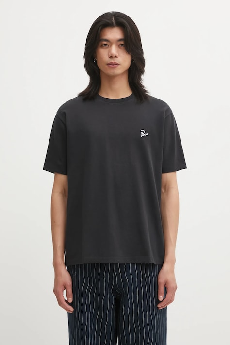 by Parra t-shirt Signature black color smooth 54117