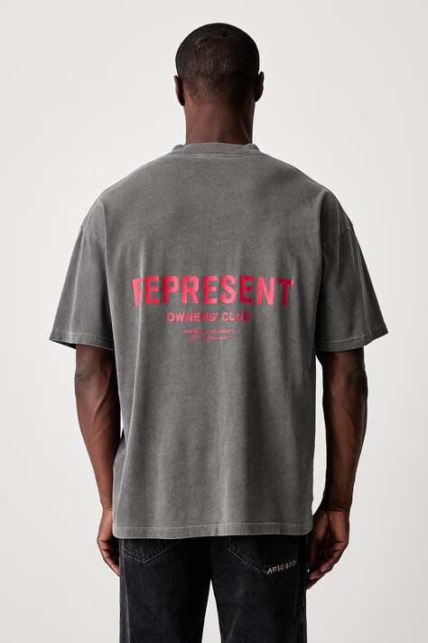 T-shirt oversize bawełniany męski czarny OCM41114