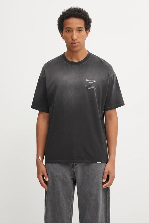 Represent t-shirt Revere Manor męski kolor czarny z nadrukiem MLM100286