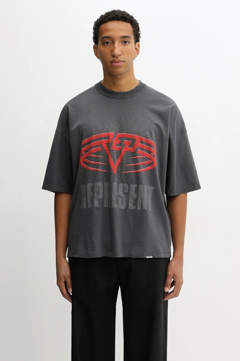 Represent t-shirt dwustronny Reversible Living Legacy Falcon męski kolor szary wzorzysty MLM100679
