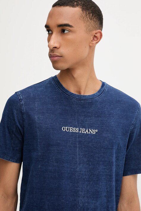 Бавовняна футболка Guess Jeans — AW25-TSM0B9, блакитний — фото 4