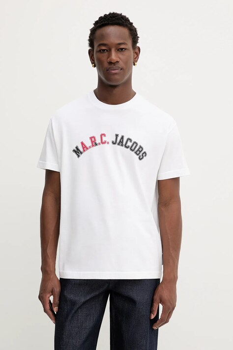 A.P.C. t-shirt bawełniany A.P.C. x MARC JACOBS męski kolor biały z nadrukiem COHKS.H26554