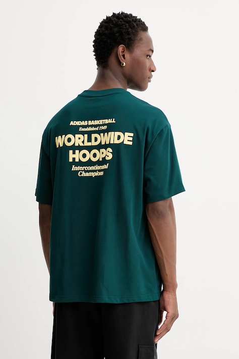 Футболка adidas Originals Intercon Tee цвет зелёный с принтом JW6647