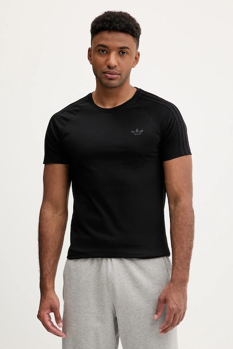 adidas Originals tricou 3-Stripes culoarea negru, uni, JX1542