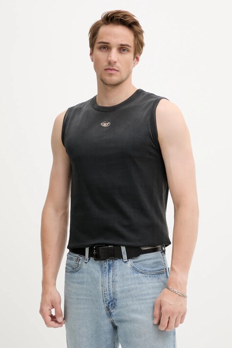 Diesel t-shirt bawełniany T-BRICO-NEW kolor czarny A19632.0CHBI