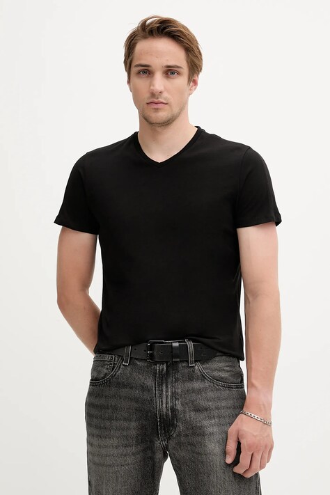 Diesel t-shirt bawełniany MICHAEL-D-BOX-3PACK 3-pack męski kolor czarny gładki A17829.0LIAD