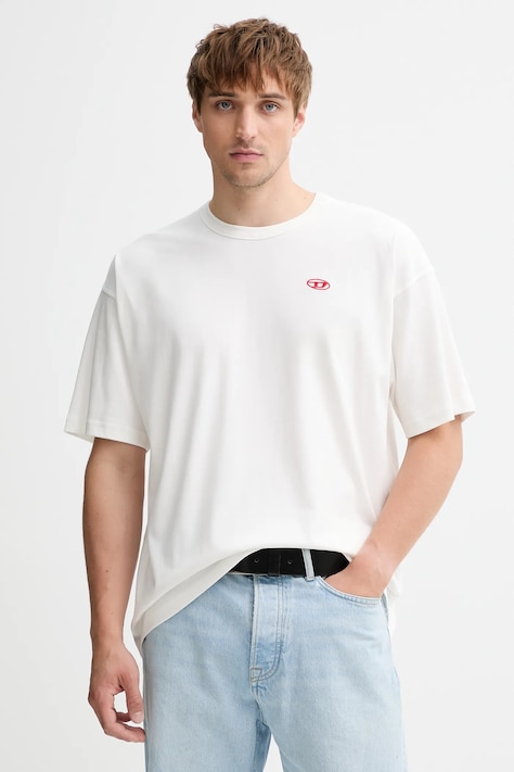 Diesel t-shirt bawełniany T-BOXT-T6 męski kolor biały gładki A18535.0AIJU