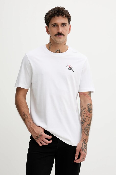 Diesel t-shirt bawełniany T-ADJUST-T3 męski kolor biały z nadrukiem A18668.0QIAM