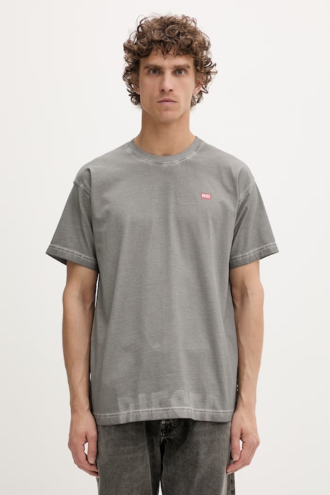 Diesel t-shirt męski bawełniany T-NORM-T7 szary A18739.0IKBQ