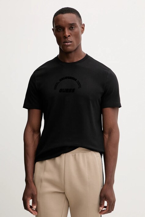 Guess t-shirt bawełniany SHIRO męski kolor czarny z nadrukiem Z5BI05 I3Z14