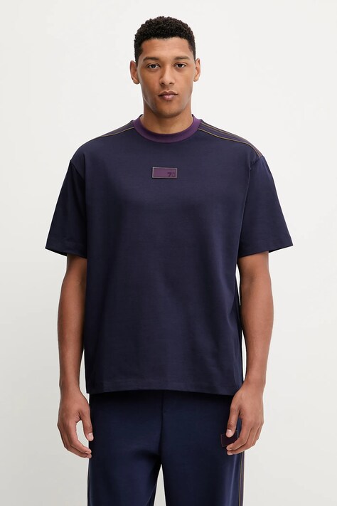 EA7 Emporio Armani t-shirt bawełniany męski kolor granatowy z aplikacją AF12957.7X000404