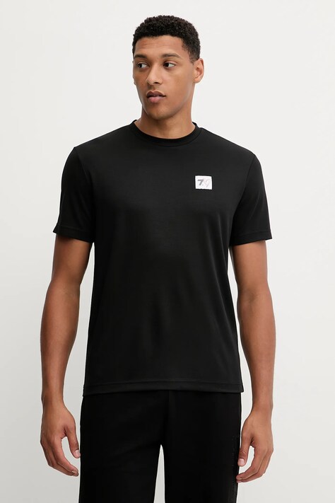 EA7 Emporio Armani t-shirt męski kolor czarny gładki AF24318.7X000041
