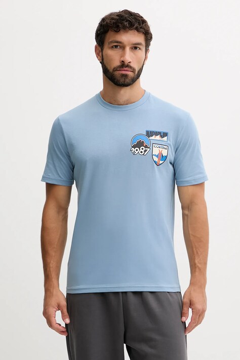 Napapijri tricou din bumbac S-Montepiana cu imprimeu, NP0A88SVI841
