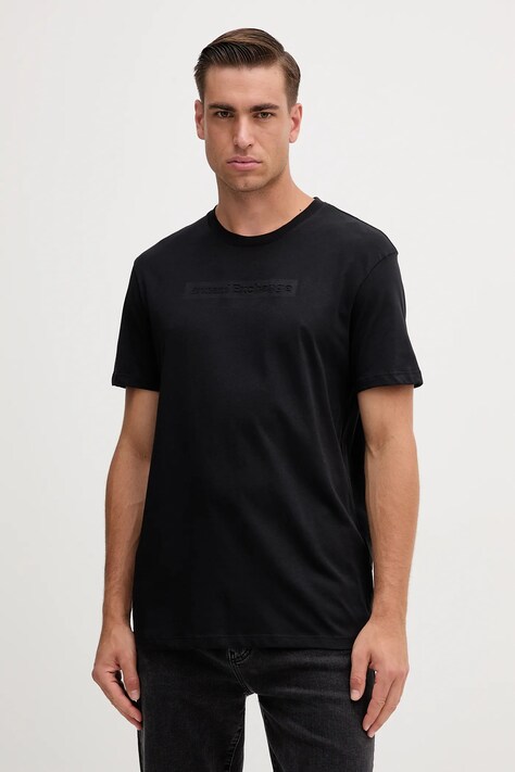 Armani Exchange t-shirt bawełniany męski kolor czarny z nadrukiem XM001414 AF16432
