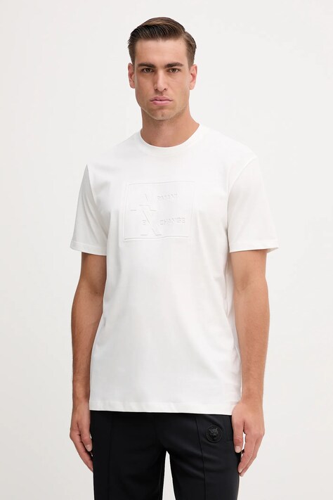 Бавовняна футболка Armani Exchange колір білий однотонна XM001454 AF10361