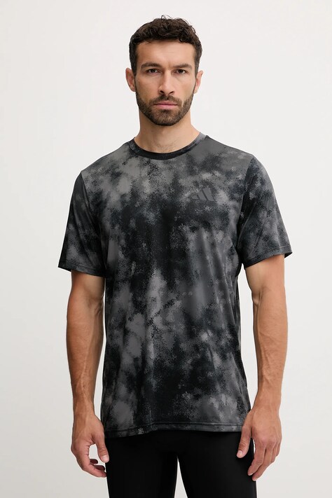 adidas Performance t-shirt treningowy WORKOUT ESSENTIALS PLUS męski kolor czarny wzorzysty JW9707