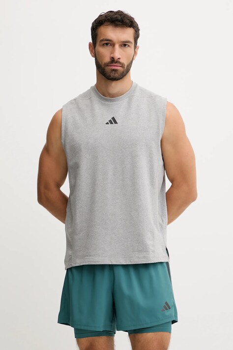 adidas Performance tricou de antrenament Designed for Training culoarea gri, KB9831